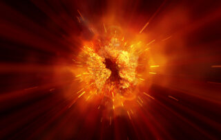 Explosion against a black background